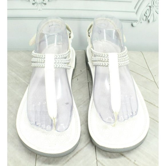 JBU by Jambu White Leather Slip On Slingback Sports Sandals Size 8.5 M - Picture 5 of 9